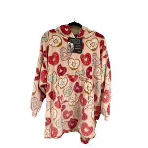 THROWZY BY MARLO LORENZ VALENTINE HEART PULLOVER "adult 1 size fits MOST"  (NWT)